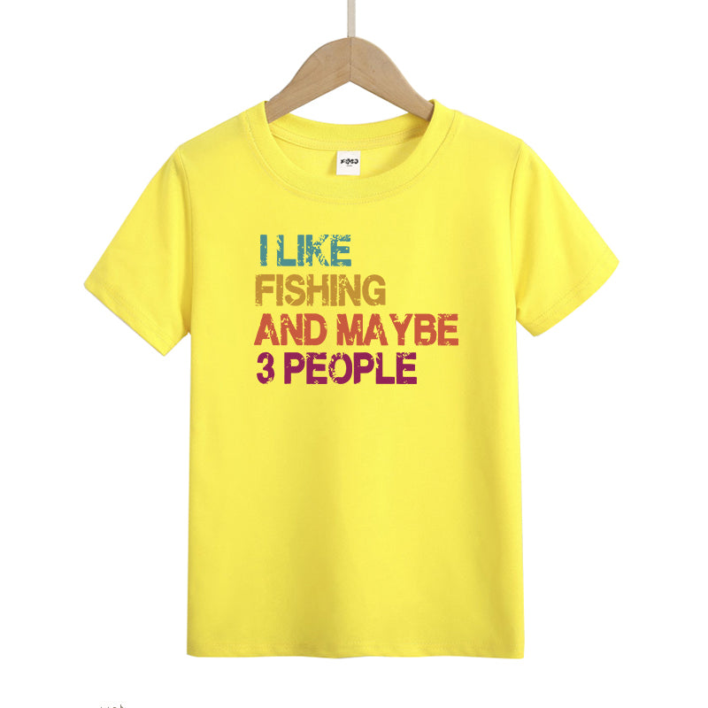 I Like Fishing and Maybe 3 People Kids T-Shirt