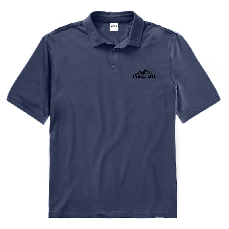 Fishing Landscape Mountain Polo Shirt