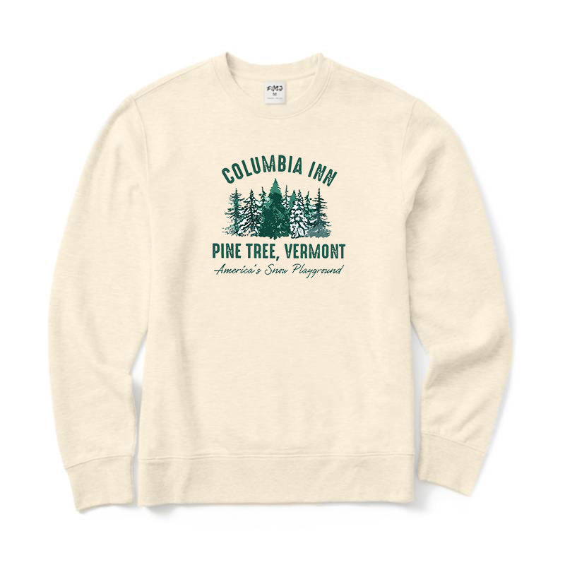 Christmas Columbia Inn Pine Tree Vermont Crewneck Sweatshirt