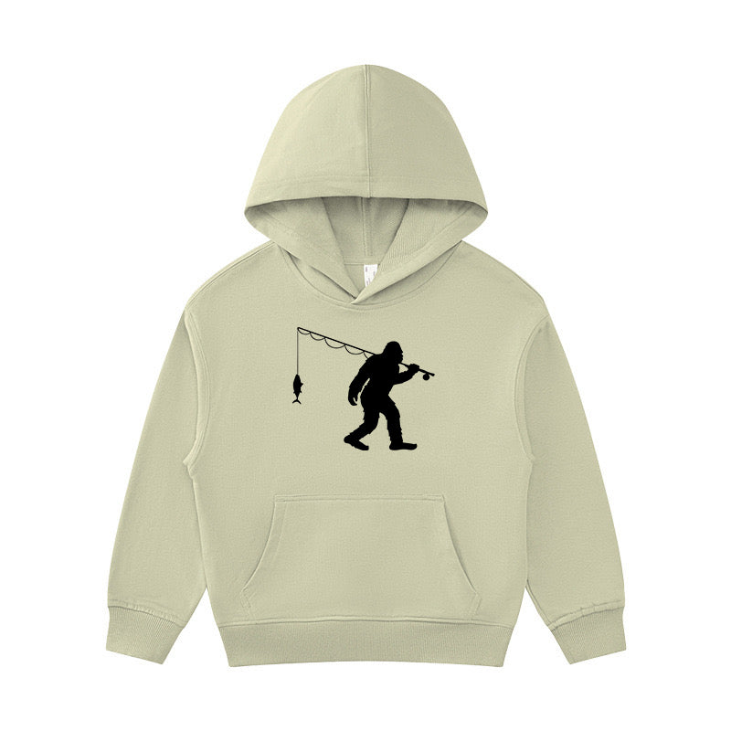 Bigfoot Fishing Kid's Hoodie