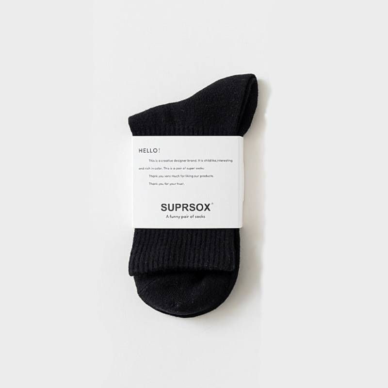 Black Casual Daily Socks 1 Pack