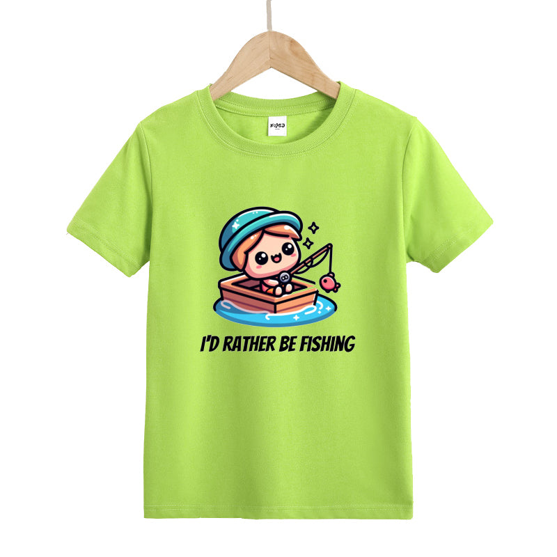 I'd Rather Be Fishing Kid's T-Shirts