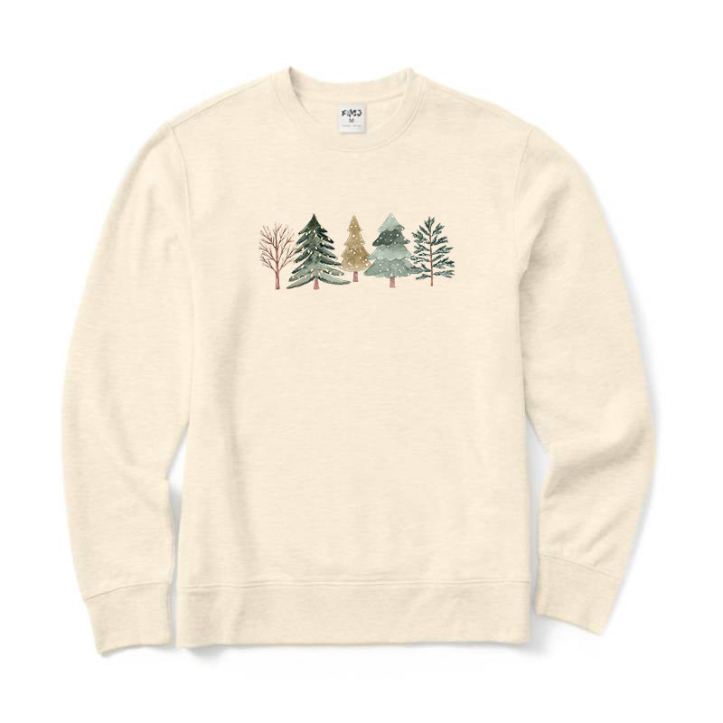 Merry and Bright Trees Crewneck Sweatshirt