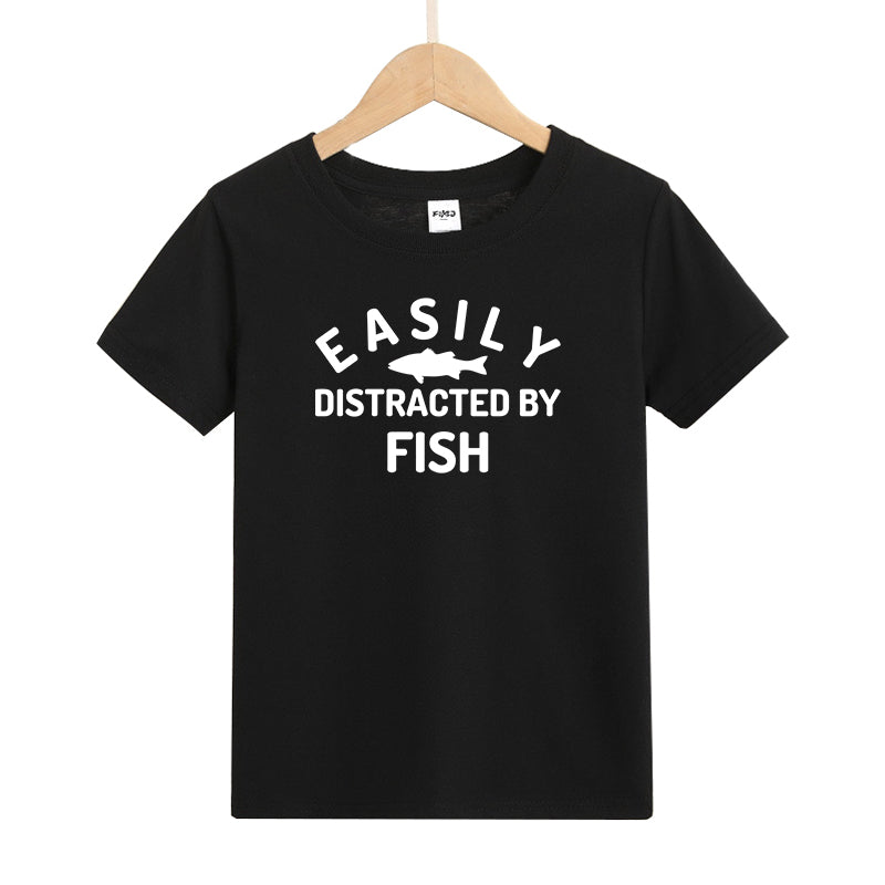 Easily Distracted By Fish Kids T-Shirt