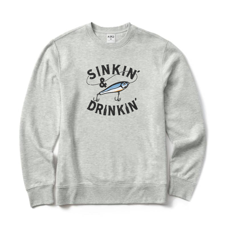 Sinkin' & Drinkin' Fishing Crewneck Sweatshirt