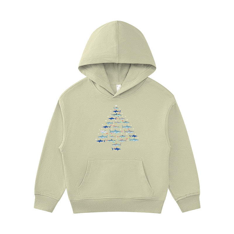 Christmas Shark Tree Kid's Hoodie