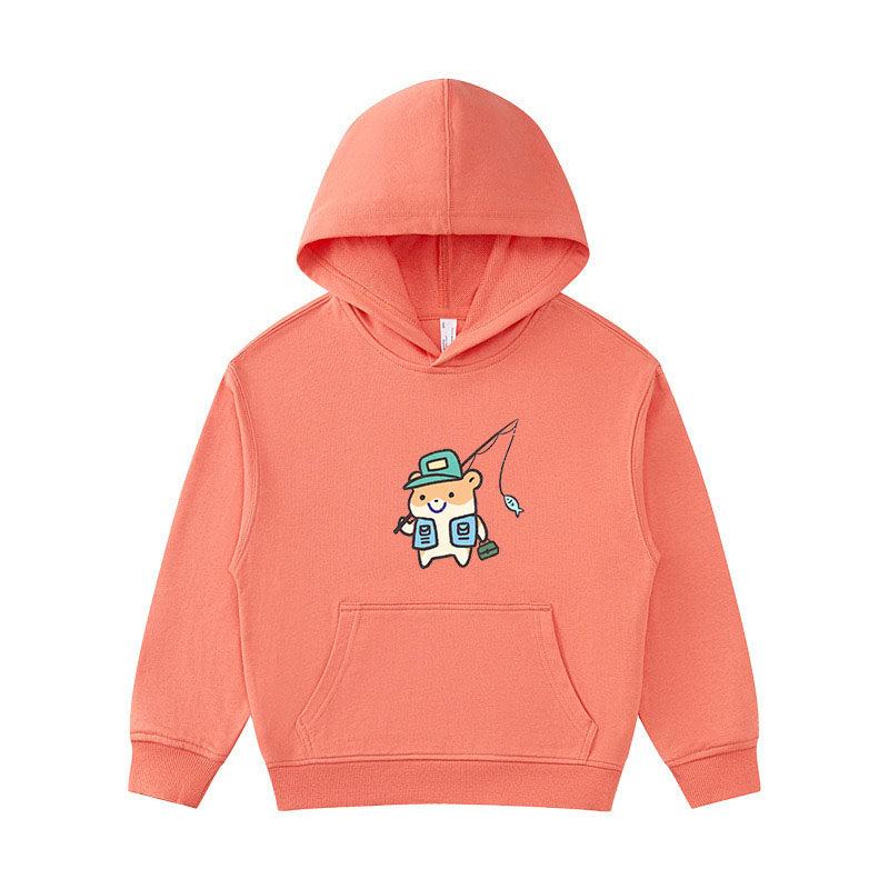 Hamster Fishing Kid's Hoodie