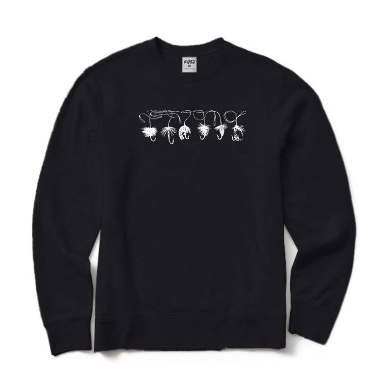 Vintage Fly Fishing Hook Crewneck Sweatshirt