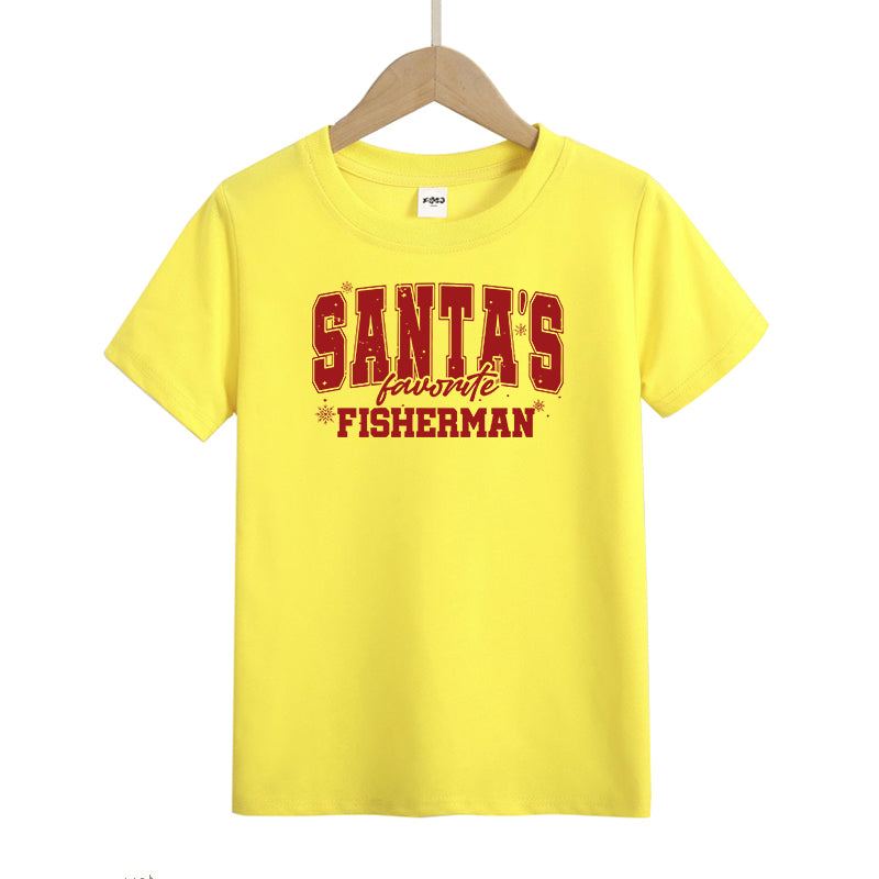 Santa's Favorite Fishermen Kids T-Shirt