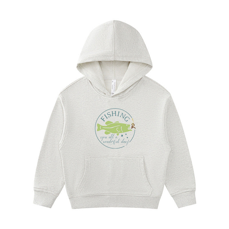 Fishing You All A Wonderful Day Kid's Hoodie