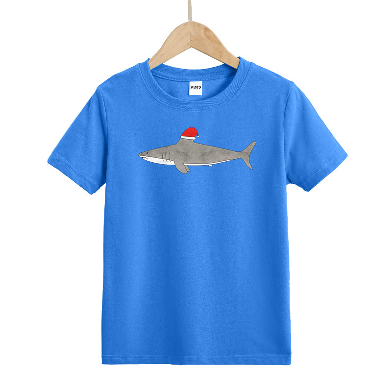 Christmas Shark Kid's T-Shirts