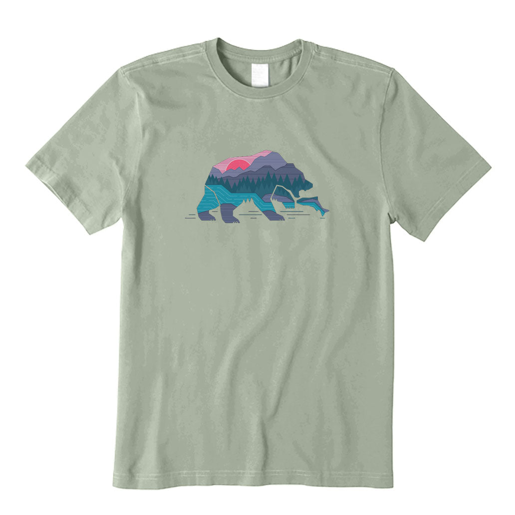 Bear Catching Fish T-Shirt