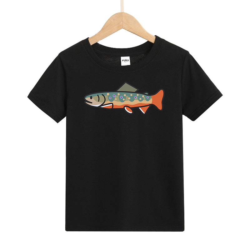 Happy Brook Trout Kid's T-Shirts