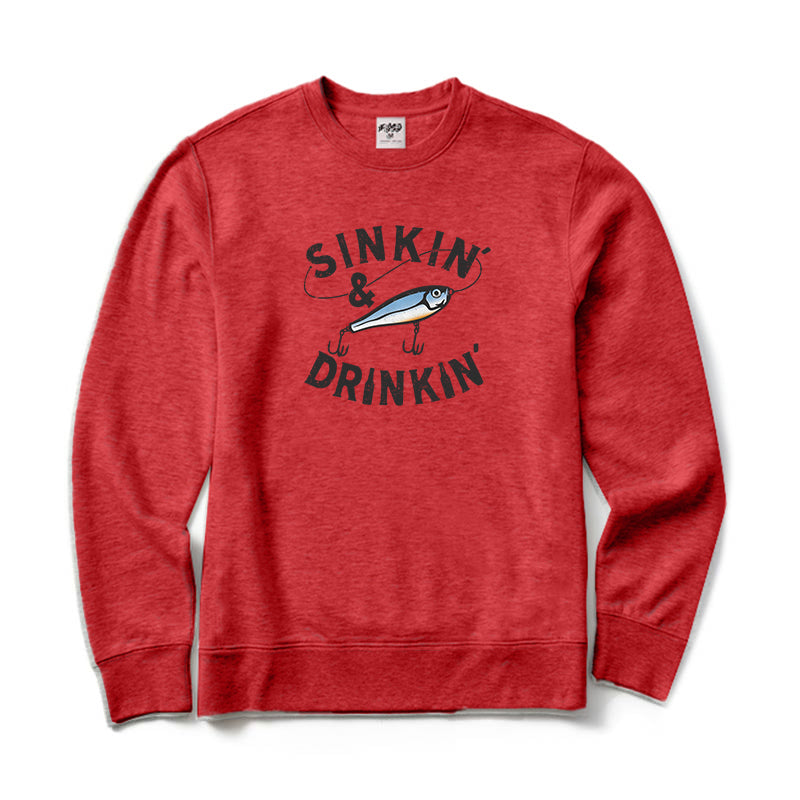 Sinkin' & Drinkin' Fishing Crewneck Sweatshirt