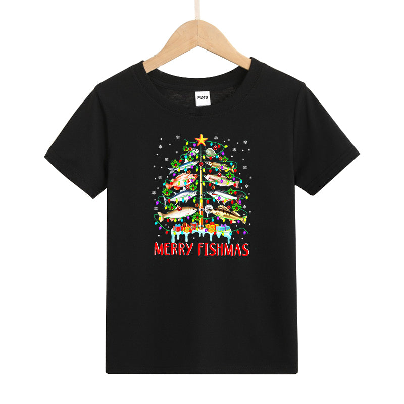 Merry Fishmas Kid's T-Shirts