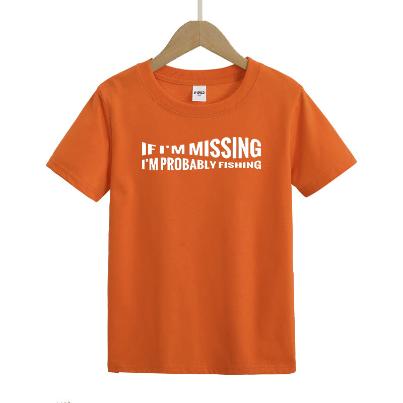 If I'm Missing I'm Probably Fishing Kids T-Shirt