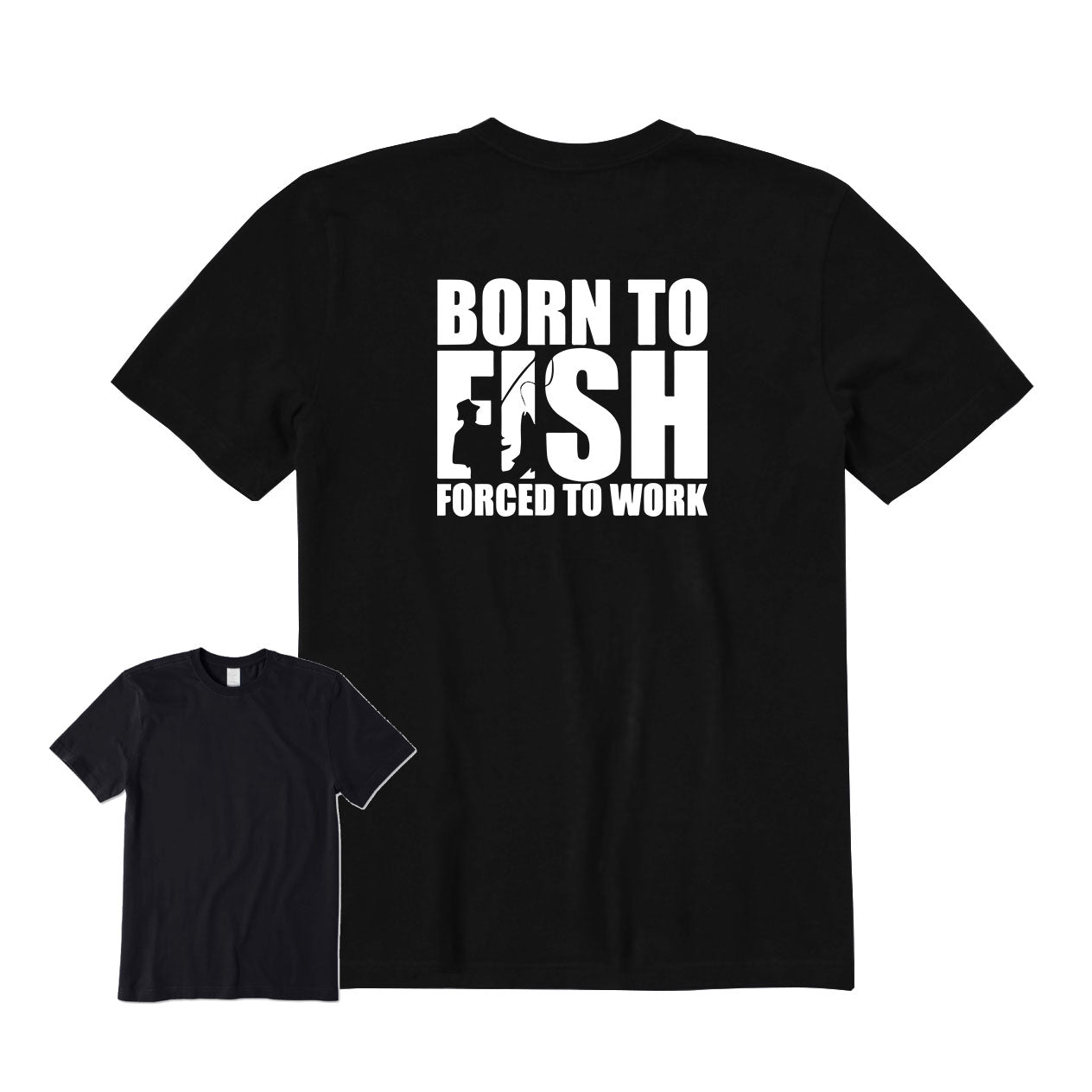 Born To Fish Back Graphic T-Shirt