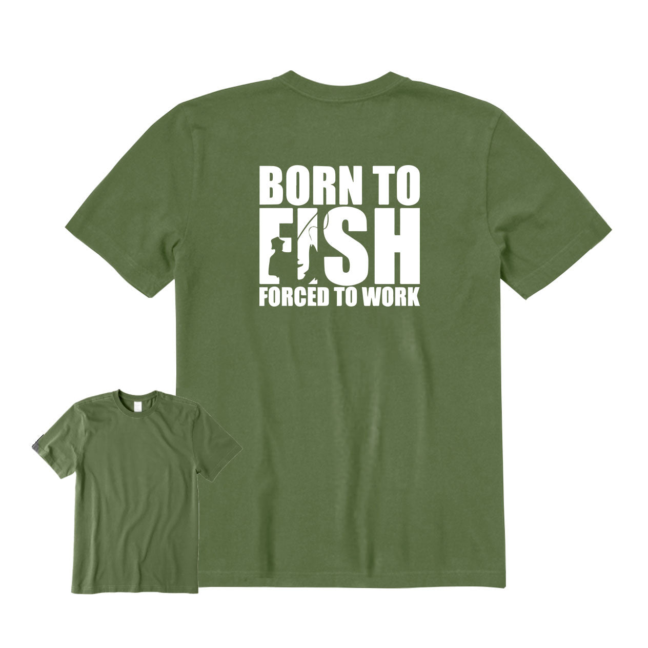 Born To Fish Back Graphic T-Shirt