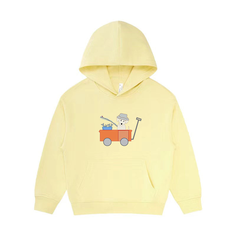 Dog Go Fishing Kid's Hoodie