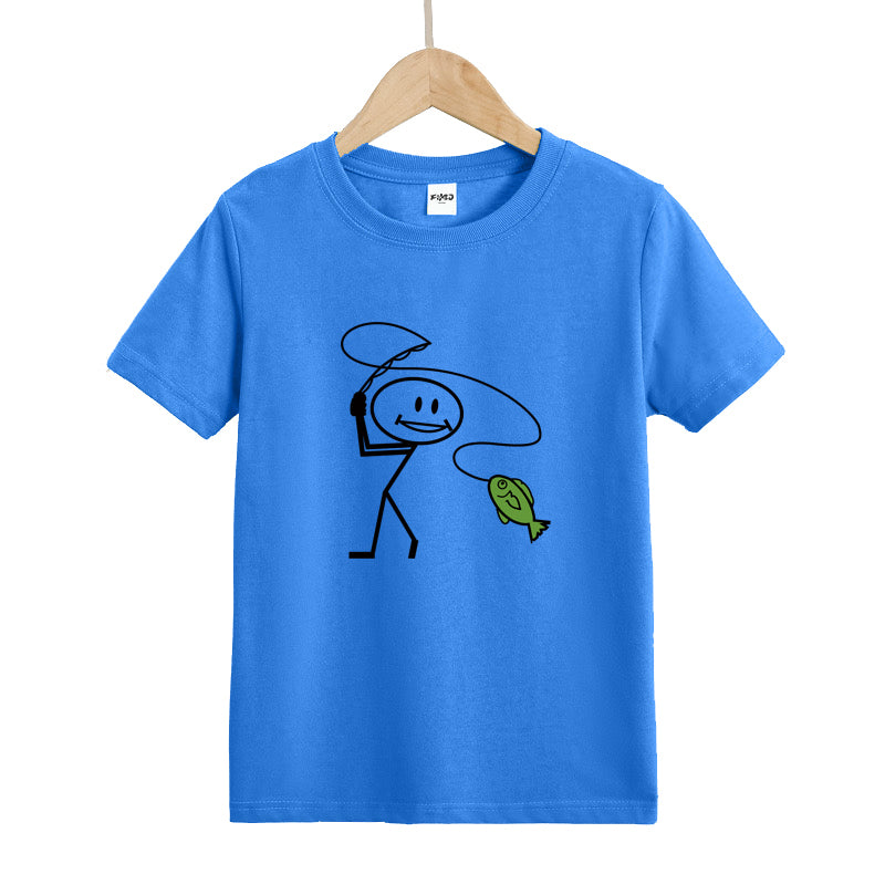 Happy Fly Fishing Kid's T-Shirts