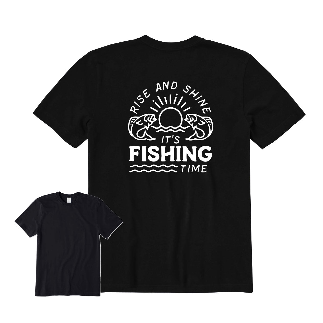 It's Fishing Time Back Graphic T-Shirt