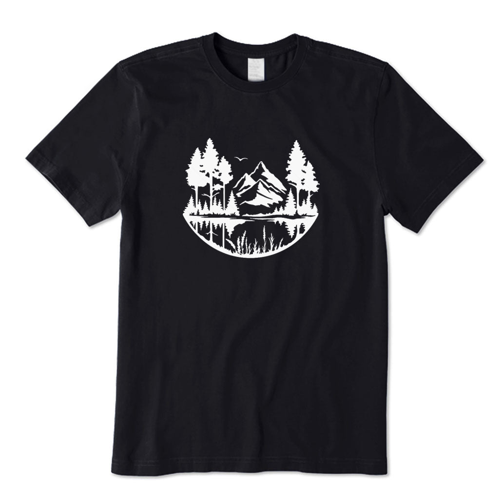 Mountain Lake and Forest Landscape T-Shirt