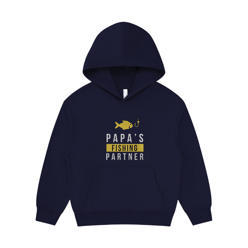 Papa's Fishing Partner Kid's Hoodie