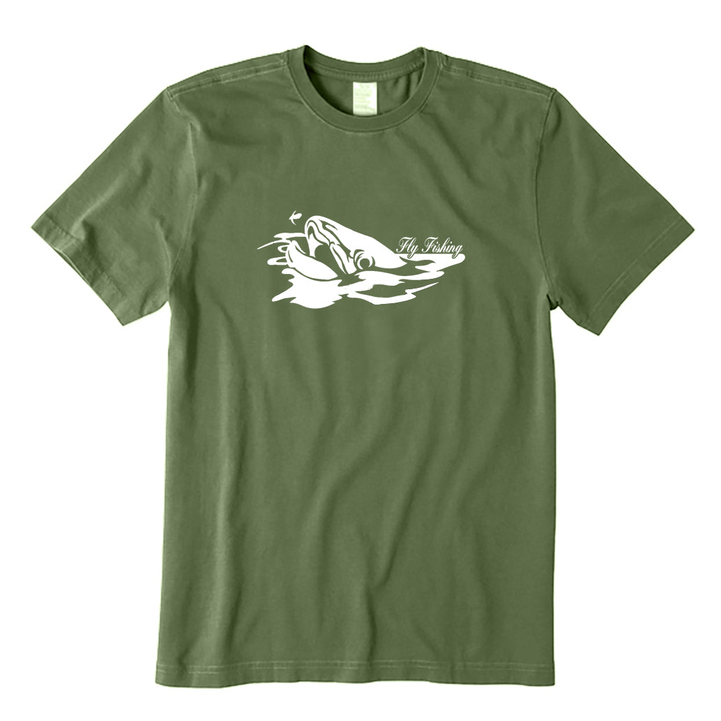 Fly Fishing Trout Jumps on Fly T-Shirt