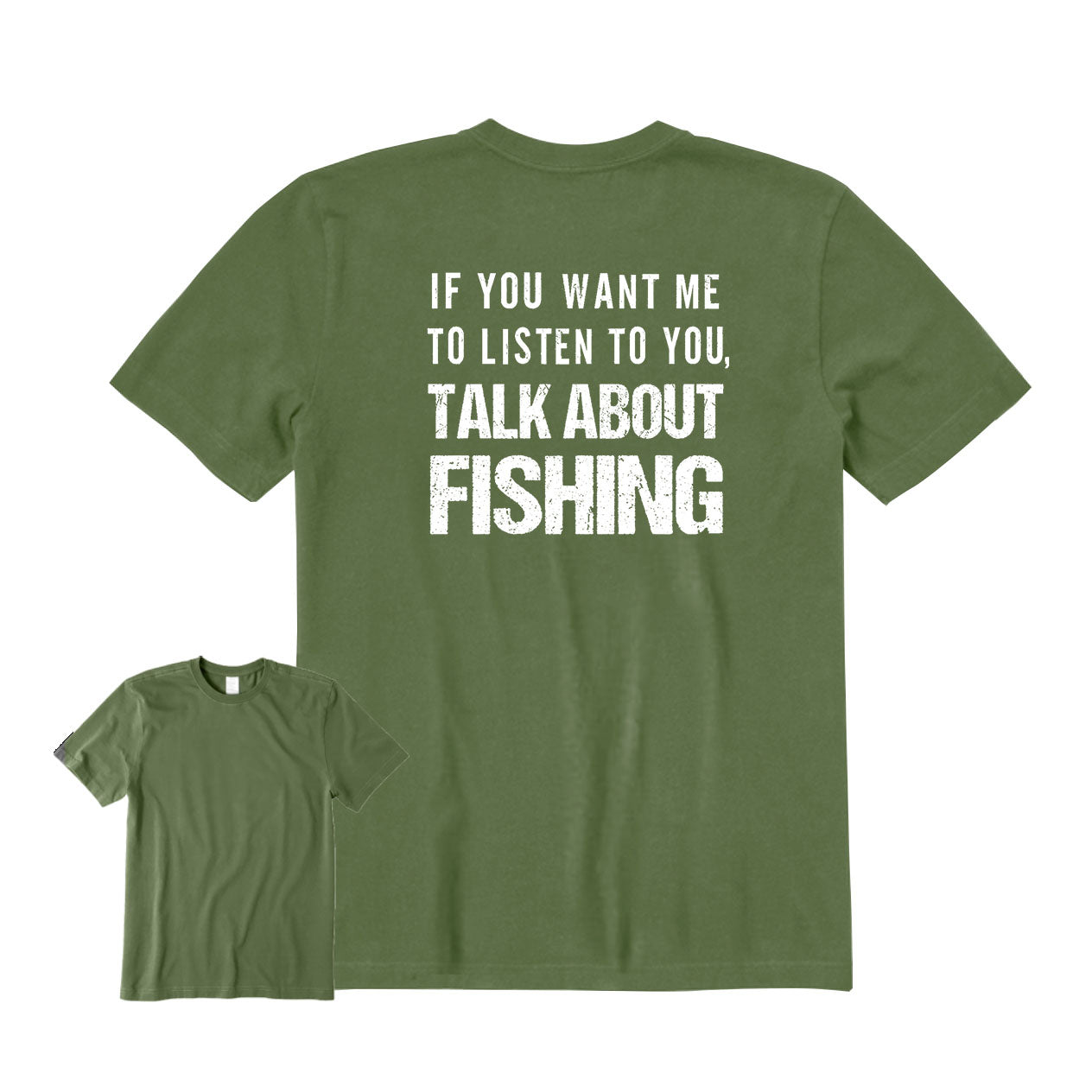 Talk About Fishing Back Graphic T-Shirt