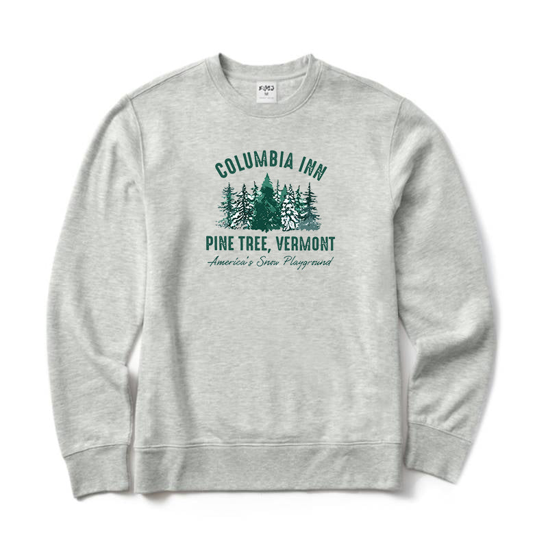 Christmas Columbia Inn Pine Tree Vermont Crewneck Sweatshirt