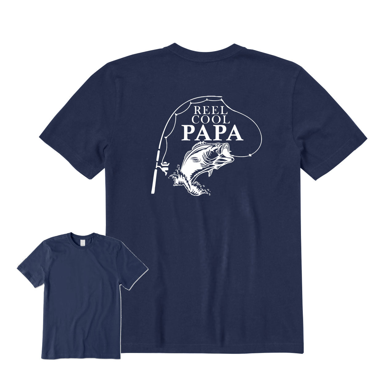 REEL COOL PAPA Back Graphic T-Shirt