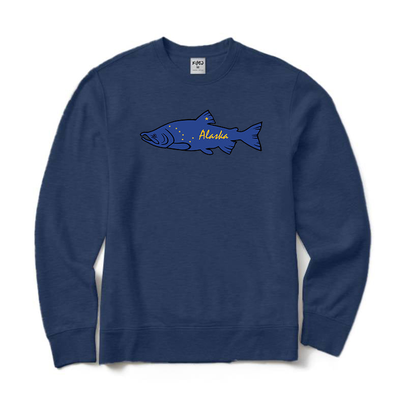 Alaska Salmon Crewneck Sweatshirt