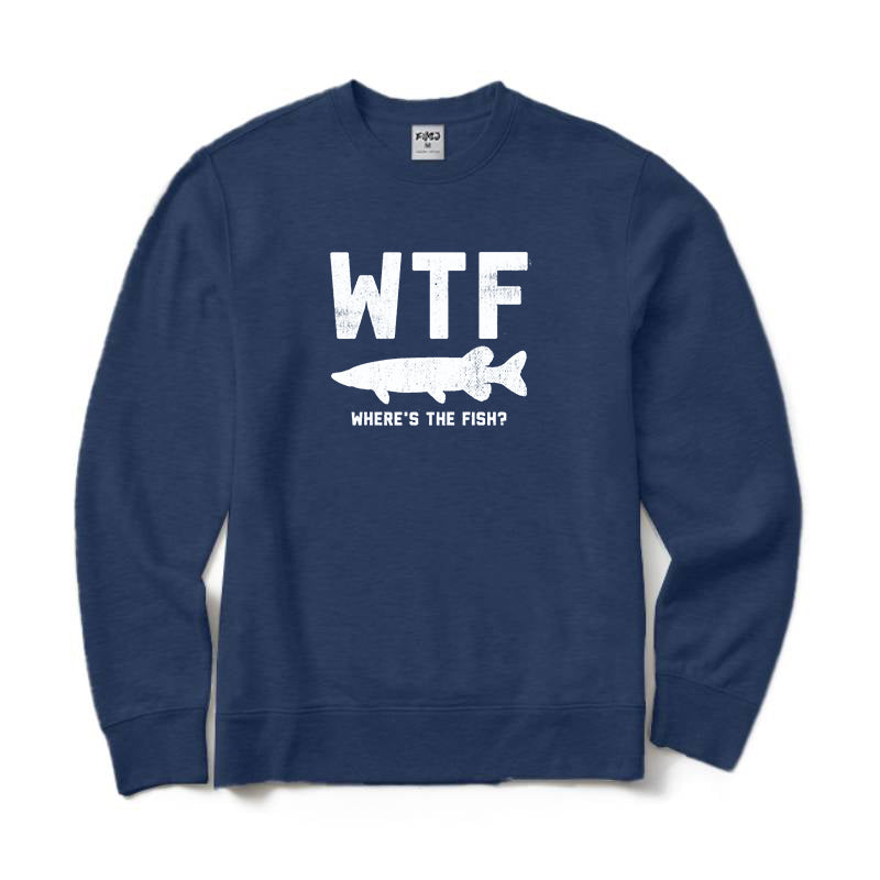 WTF Where's The Fish Musky? Crewneck Sweatshirt