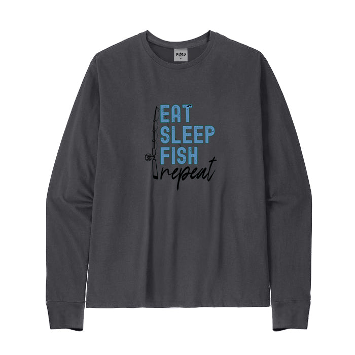 Eat Sleep Fish Repeat Long Sleeve T-Shirt