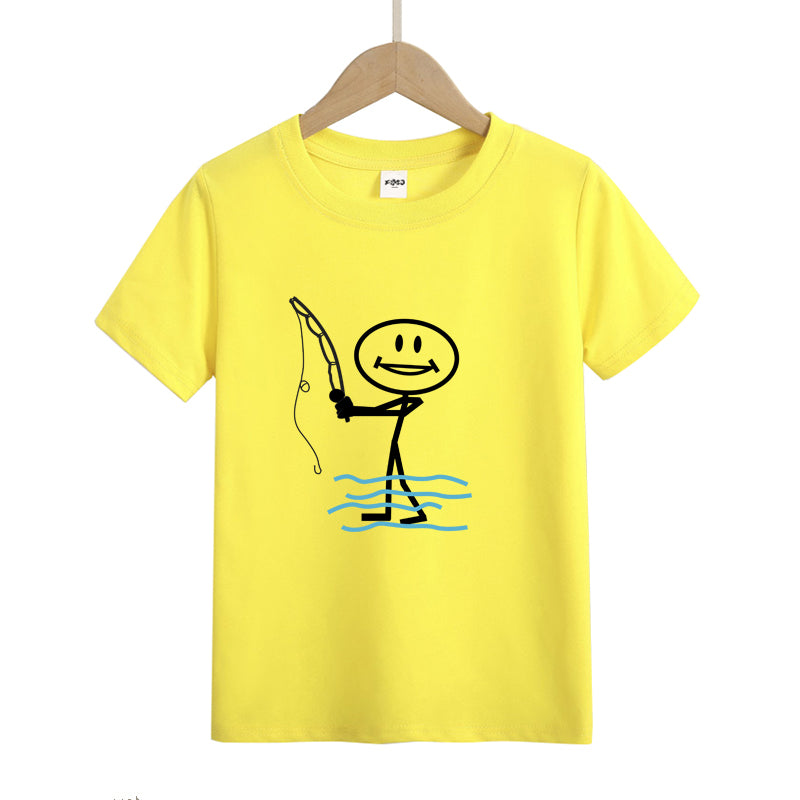 Happy Fishing Kid's T-Shirts