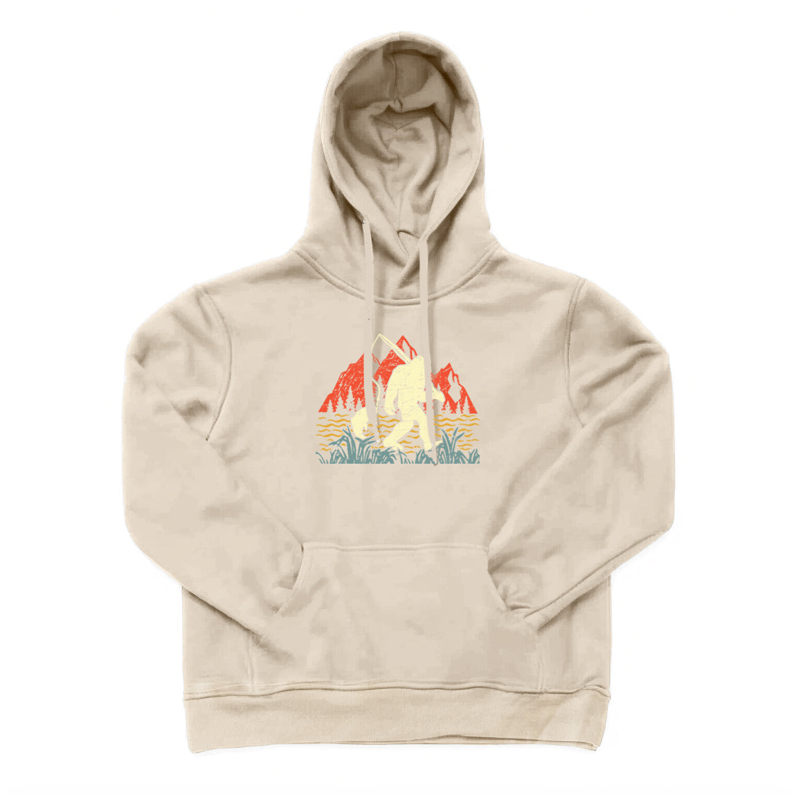 Sasquatch Go Fishing Hoodie