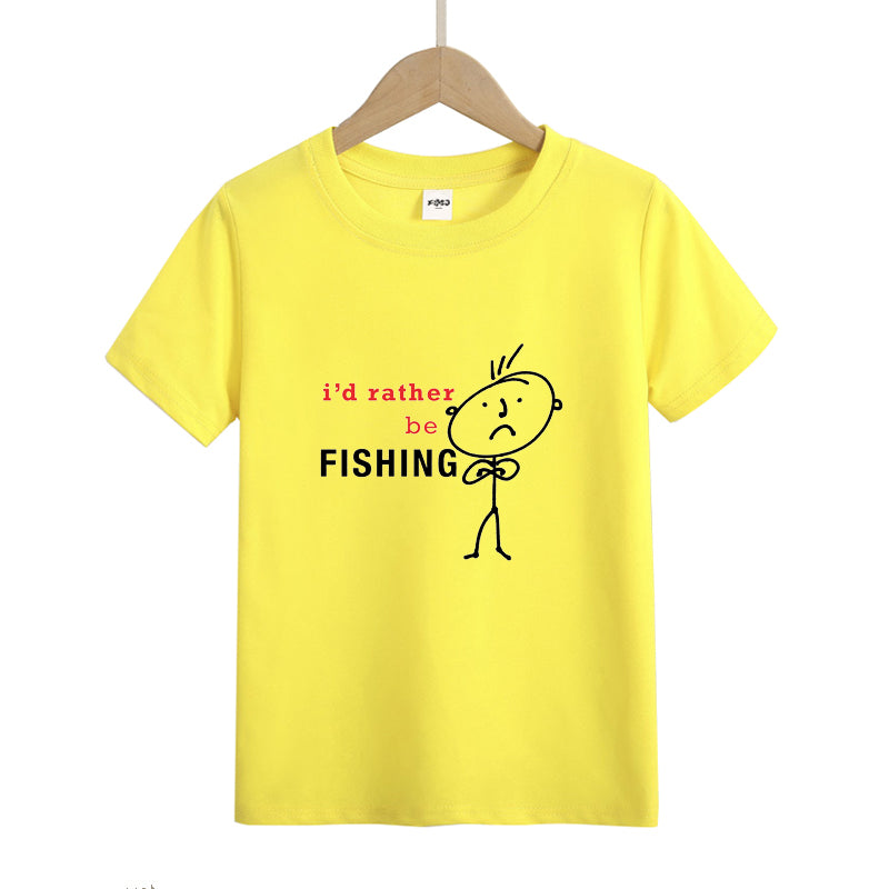 I'd Rather Be Fishing Kid's T-Shirts