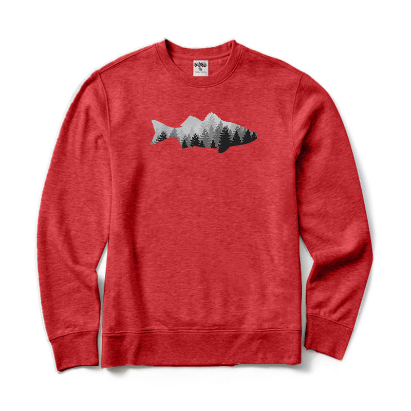 Fish and Forest Crewneck Sweatshirt