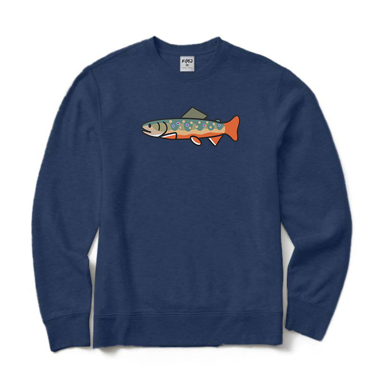 Happy Brook Trout Crewneck Sweatshirt