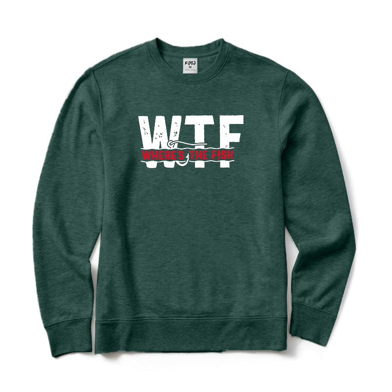 WTF Where's The Fish Crewneck Sweatshirt