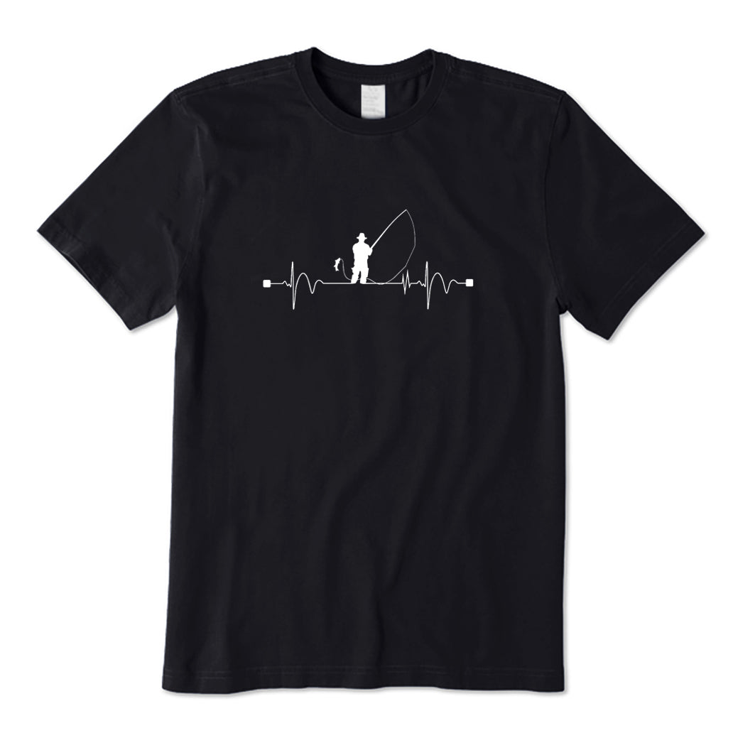 Fishing Heart Beat Pulse T-Shirt