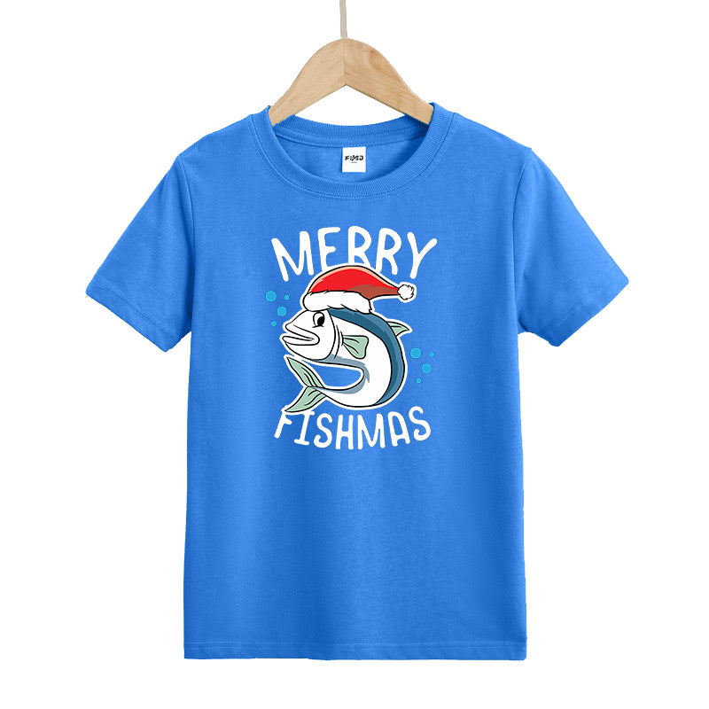 Merry Fishmas Kid's T-Shirts