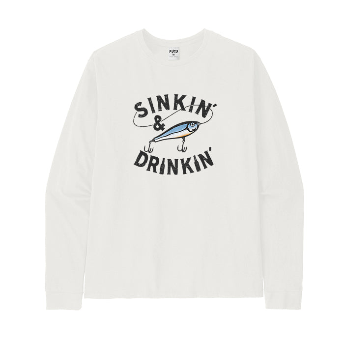 Sinkin' & Drinkin' Fishing Long Sleeve T-Shirt