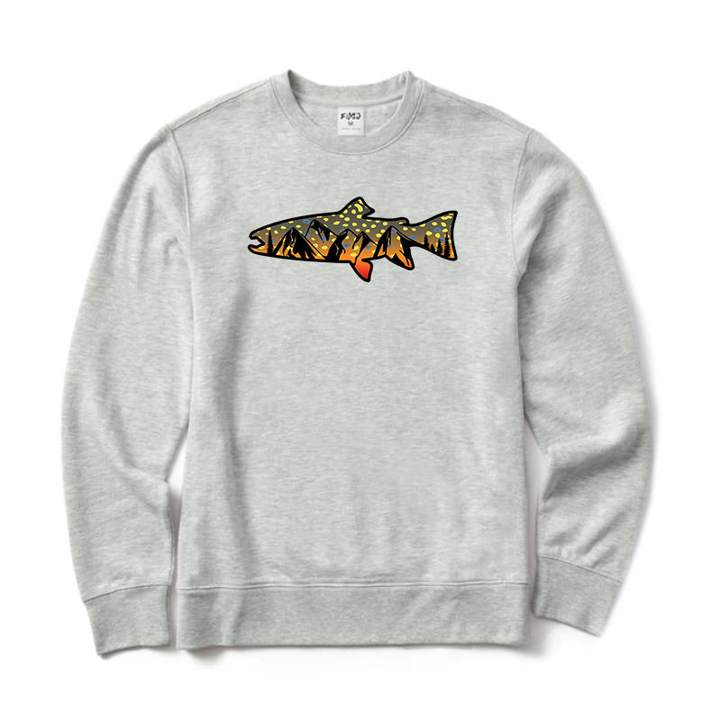 Brook Trout Mountains Crewneck Sweatshirt