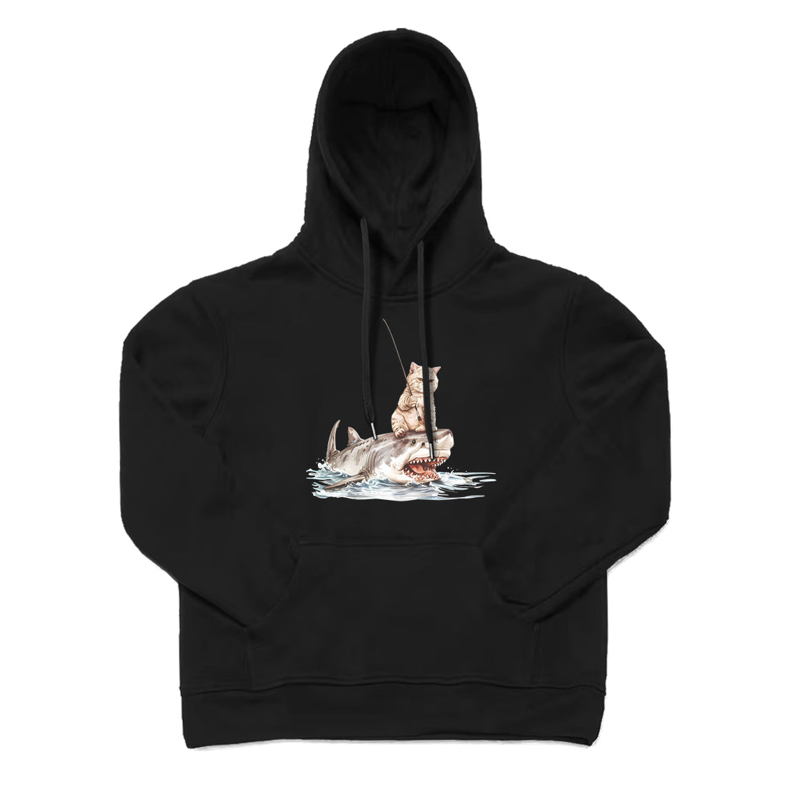 CAT FISHING ON SHARK Hoodie