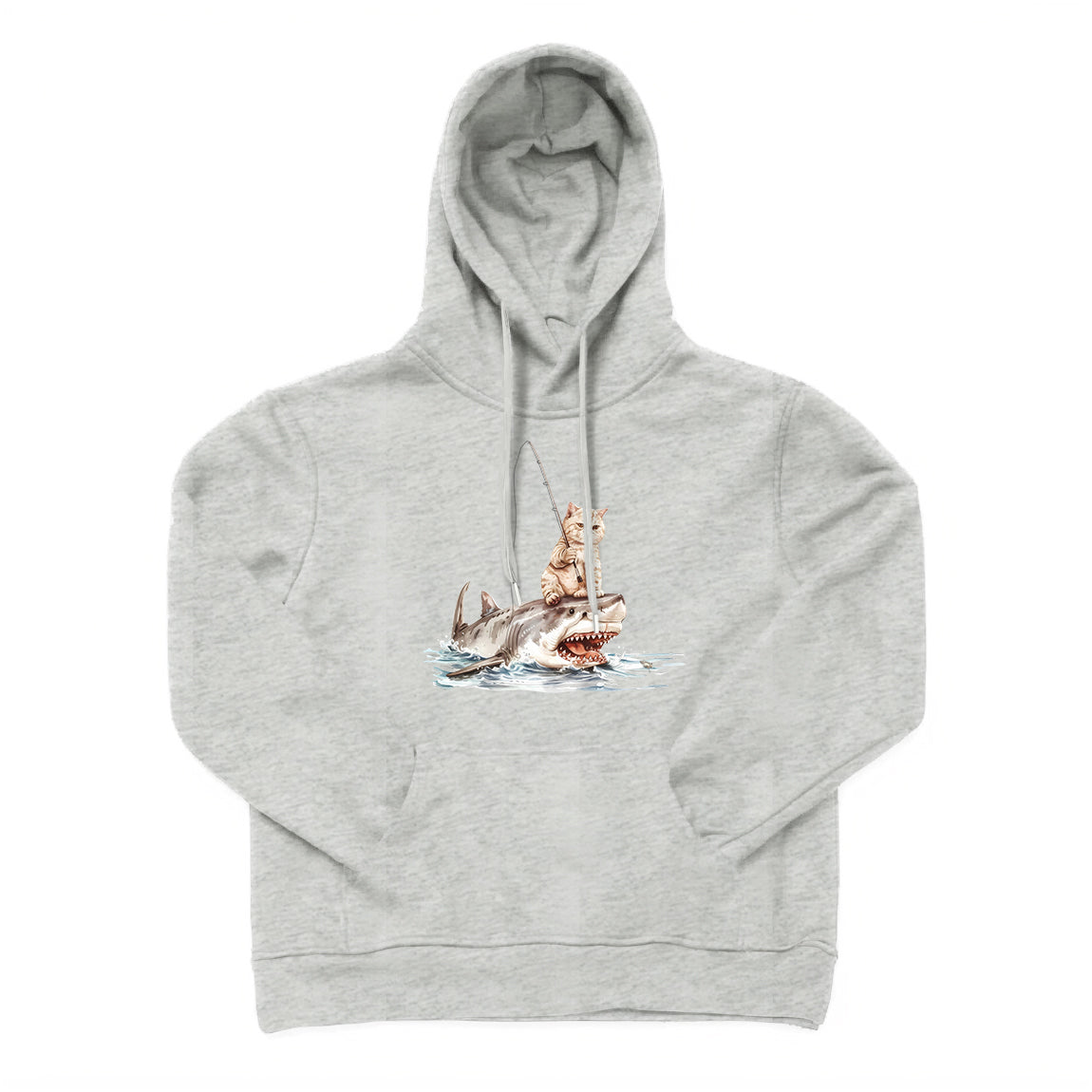 CAT FISHING ON SHARK Hoodie