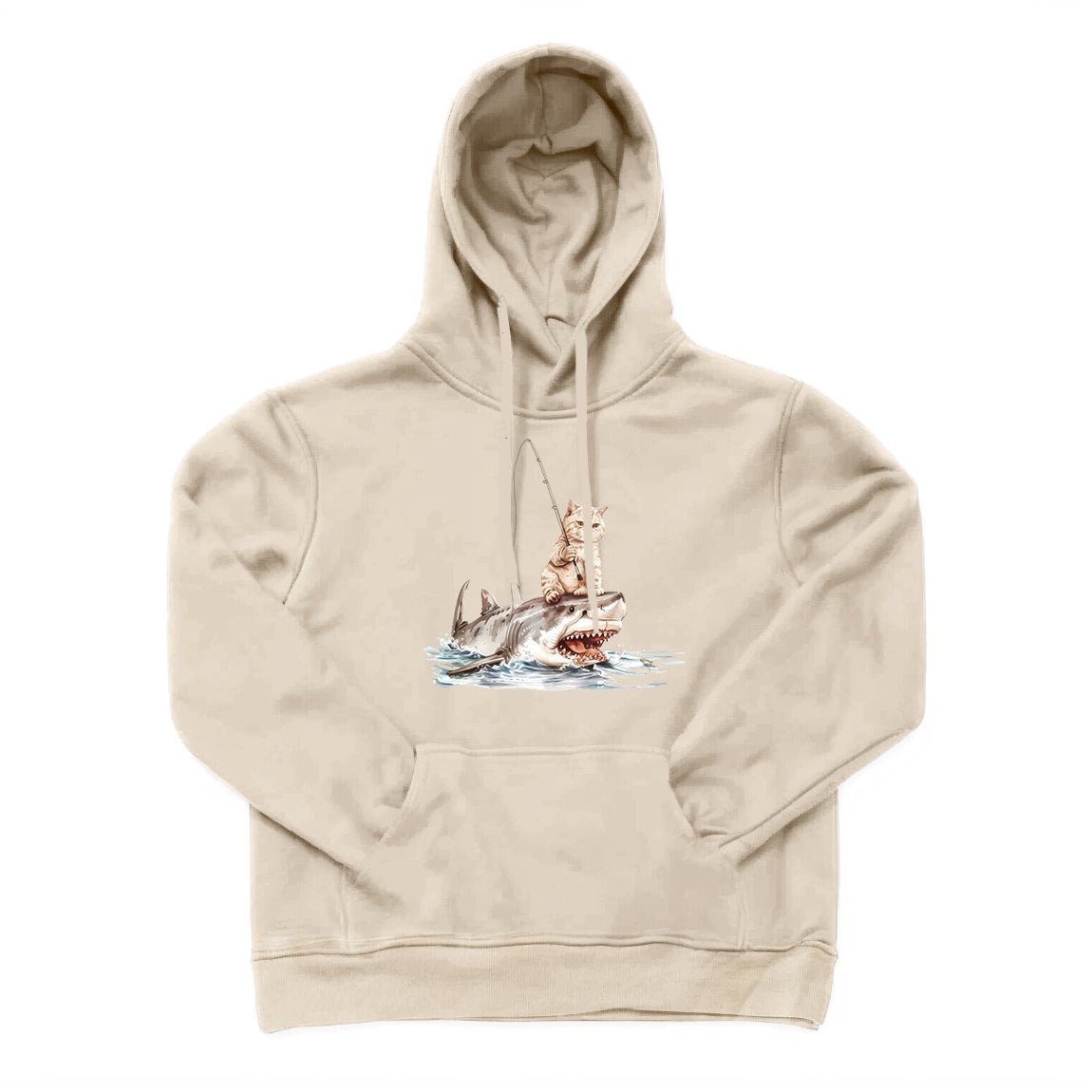 CAT FISHING ON SHARK Hoodie