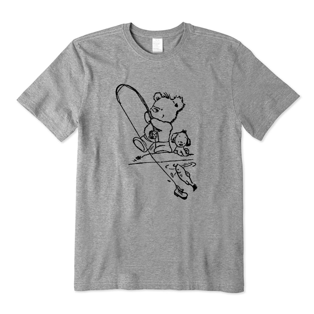 Little Bear and Puppy Fishing T-Shirt