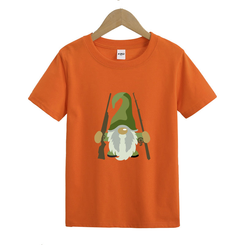 Fishing and Hunting Gnome Kids T-Shirt