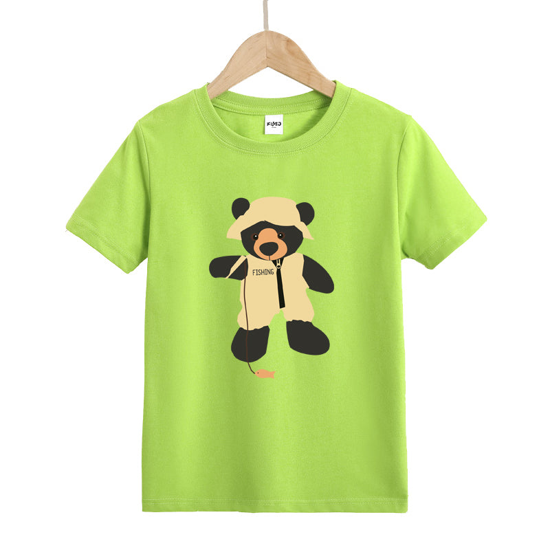 Little Bear Fishing Kid's T-Shirts